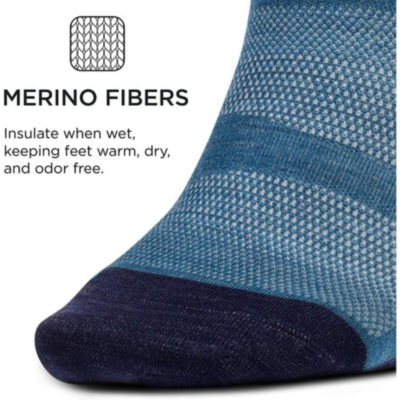 Feetures Merino 10 Ultralight No Show Tab Socks  Nebula Navy-3